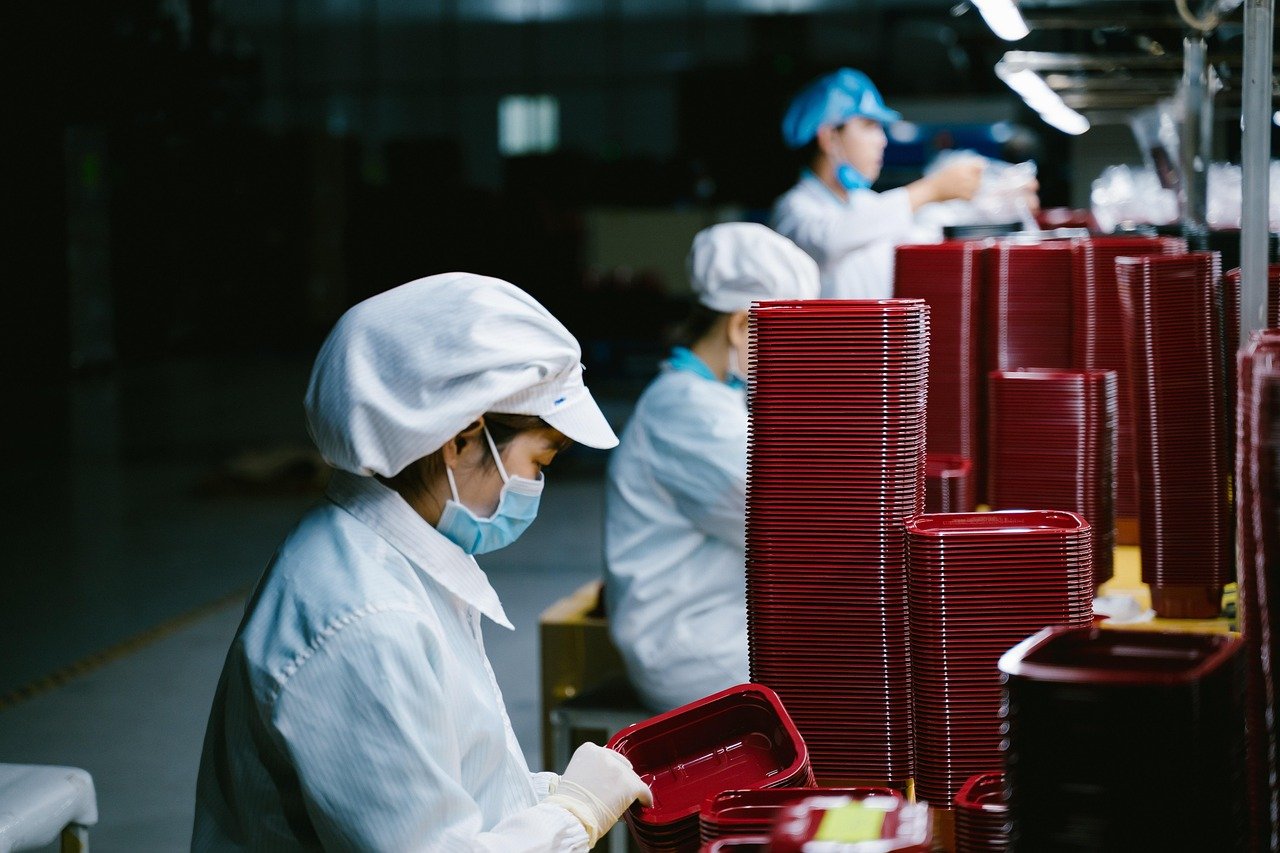 worker, woman, mask, face mask, medical mask, portrait, factory, factory worker, occupation, asian, asian woman, worker, factory, factory, factory, factory, factory, factory worker