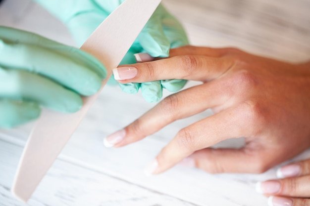 Professional manicure procedure