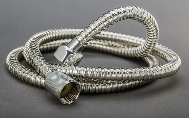 hose, flexibility, equipment, tube, metallic, natura, chrome, stal, silver, metal, pipe, shower, water, rurociąg, technology, budowa, żelazo, circle, connection, objects, stainless, kran, pressure, tool, repairing, plumber